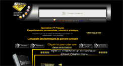 Desktop Screenshot of plaquefuneraire.eu